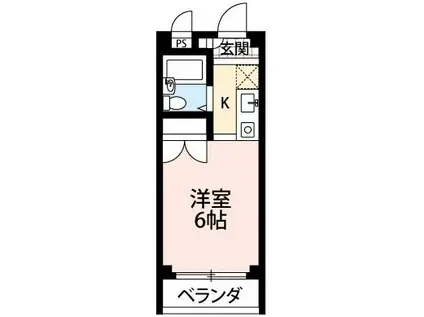 デュークメゾン(ワンルーム/2階)の間取り写真