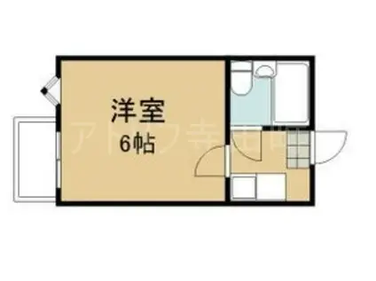 トアアルディ駒川(1K/2階)の間取り写真