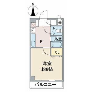 レージュ ウエスト(1K/3階)の間取り写真