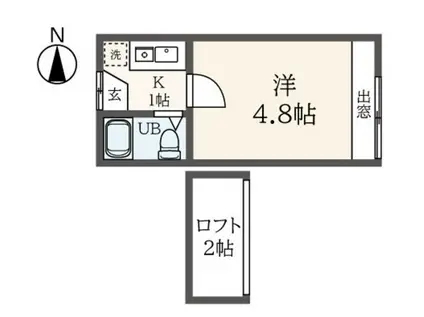 メゾン池田(1K/2階)の間取り写真