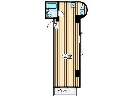 ティーシーアールイー新百合ヶ丘(ワンルーム/4階)の間取り写真