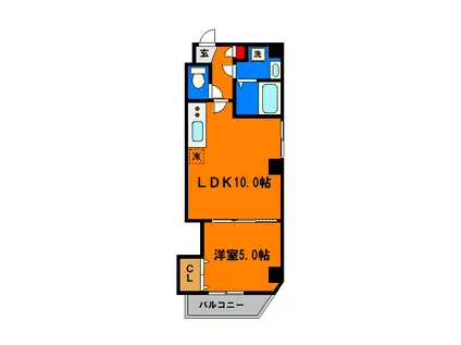 カイテキースIII(1LDK/2階)の間取り写真