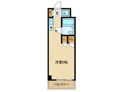 シャルム西大井(ワンルーム/1階)の間取り写真