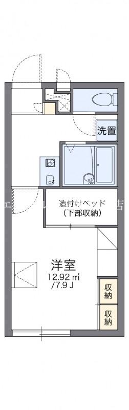 レオパレスAYUNA(1K/2階)の間取り写真