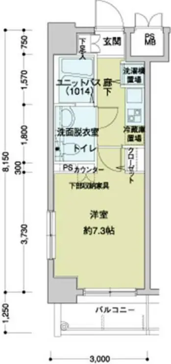 メインステージ八丁堀 9階階 間取り