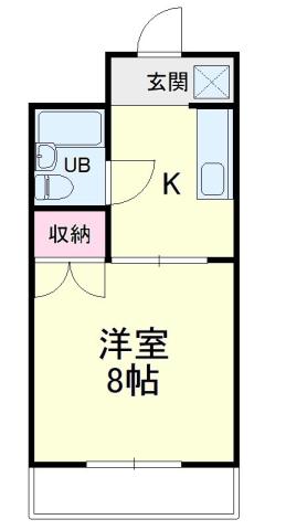 メゾン池の沢(1K/4階)の間取り写真