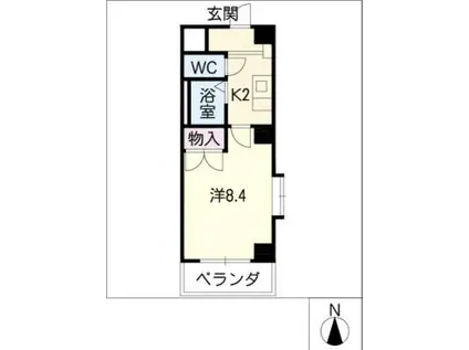 スターブル・517(1K/2階)の間取り写真