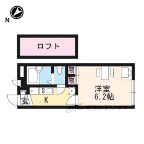 レオパレスたんぽぽ(1K/2階)の間取り写真