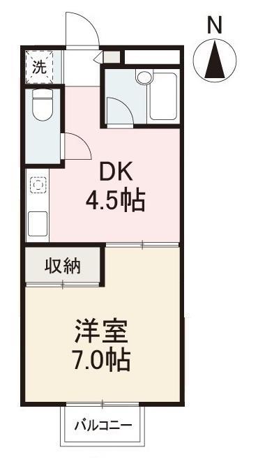 フォレスト10(1DK/1階)の間取り写真