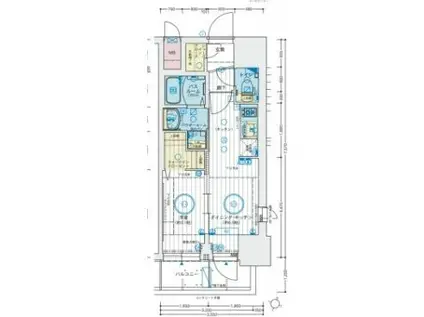 エステムコート広島横川本通(1DK/2階)の間取り写真