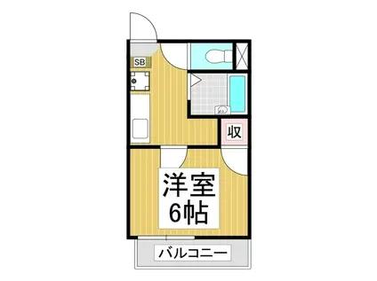 SURPLUS ONEなかみちハイツ(1K/2階)の間取り写真