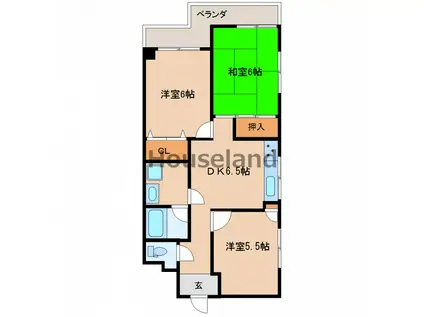 メゾンKITSUNEJIMA(3DK/2階)の間取り写真