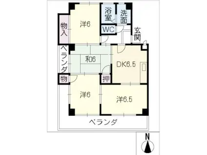 エステート南山TS・1(4DK/4階)の間取り写真