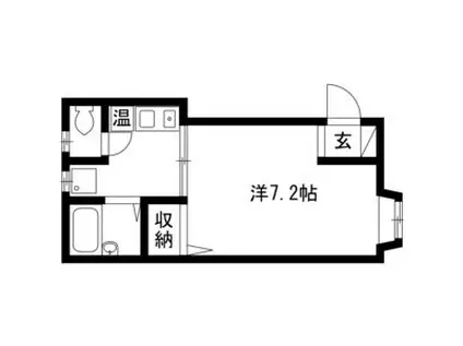 ル・グラン・バンブー(1K/1階)の間取り写真