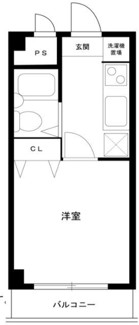 ジュネス高砂III(1K/2階)の間取り写真