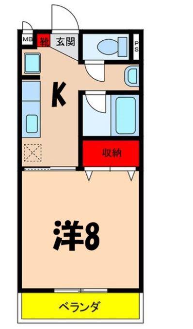 PEARL SOLIDARITE(1K/1階)の間取り写真