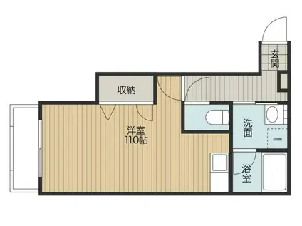 Jフェリー・桐原(ワンルーム/3階)の間取り写真