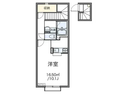 第3ベルプラッツ(1K/2階)の間取り写真