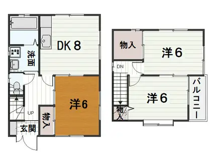 ワンブリッジイースト(3SDK/1階)の間取り写真