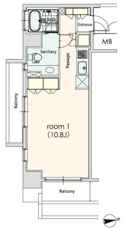 カスタリア芝公園 9階階 間取り
