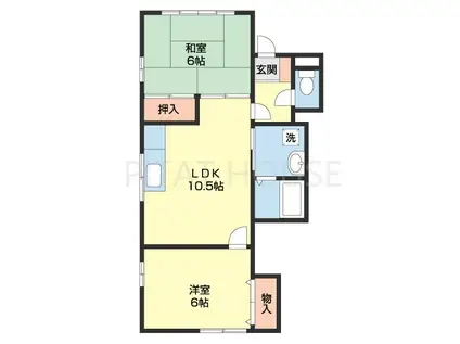エメラルドハイツVI(2LDK/1階)の間取り写真