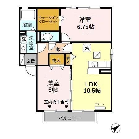 パティオ ロサ(2LDK/1階)の間取り写真