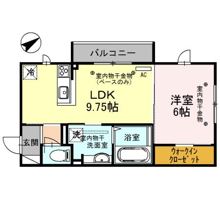 ラヴィッサ(1LDK/2階)の間取り写真