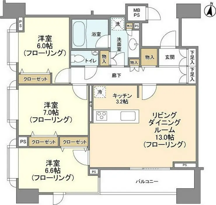 HF白金高輪レジデンス 6階階 間取り
