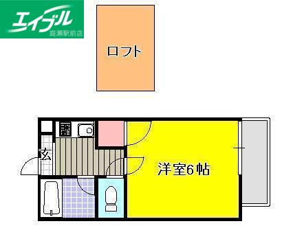 リバティー20(1K/2階)の間取り写真