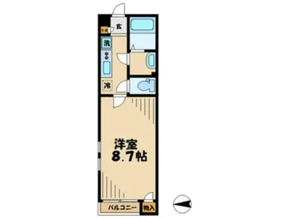 クレイノ豊春(1K/2階)の間取り写真