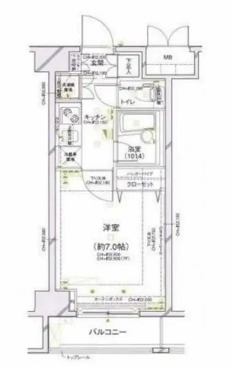 パレステュディオ銀座二丁目 5階階 間取り