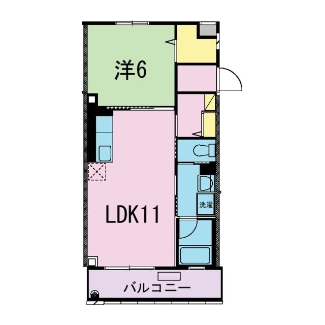 クレシェンド登呂(1LDK/1階)の間取り写真
