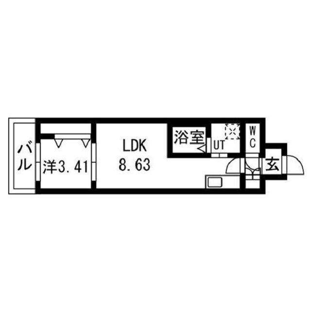 アーバンパーク新大阪(1LDK/10階)の間取り写真