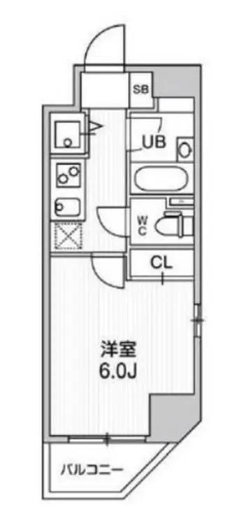 コンシェリア新橋 7階階 間取り