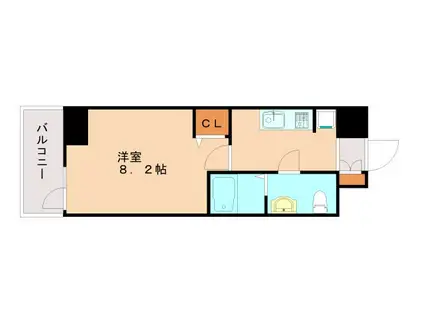 アドバンス神戸グルーブII(1K/4階)の間取り写真