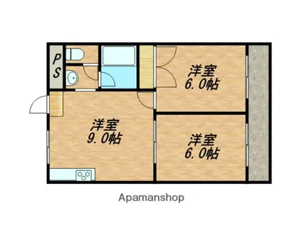 アメニティIII(2DK/6階)の間取り写真