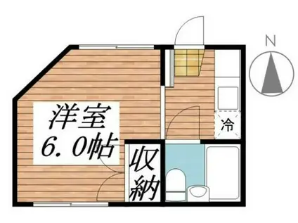 ホワイトハウス II(1K/3階)の間取り写真