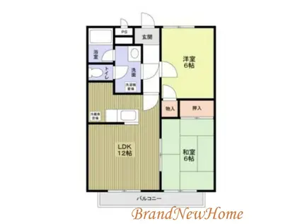 モアクレスト白鷺PARTII(2LDK/1階)の間取り写真