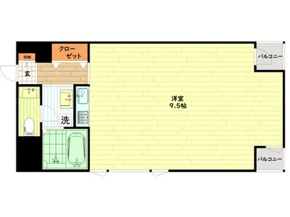 コーシン北浜(ワンルーム/5階)の間取り写真