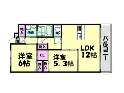 ボナール D.K(4LDK/1階)の間取り写真