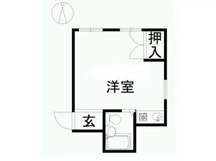 六甲トワニハウス(ワンルーム/2階)の間取り写真