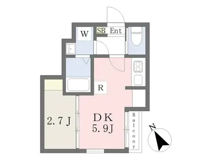 タン・ウルーズI(1DK/1階)の間取り写真