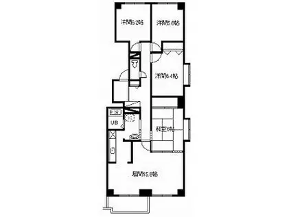 カサ・パラシオン(4LDK/8階)の間取り写真