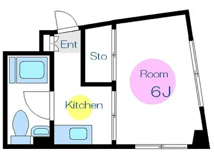 コーポ田口(1K/3階)の間取り写真