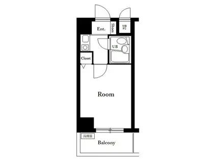 レクセル新子安(1K/4階)の間取り写真