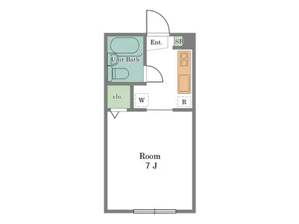 野口マンション(1K/4階)の間取り写真