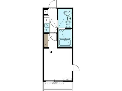 FERIO三ツ沢(1K/1階)の間取り写真