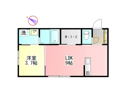 ＪＲ東海道本線 大垣駅 徒歩26分 2階建 新築(1LDK/1階)の間取り写真