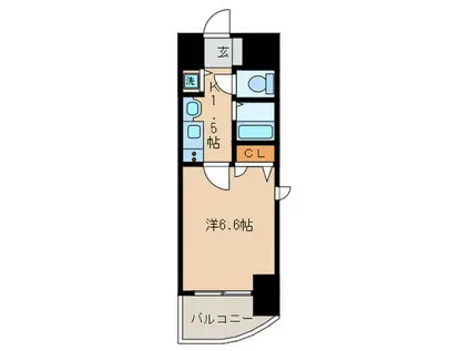 プレサンス大須観音駅前サクシード(1K/9階)の間取り写真