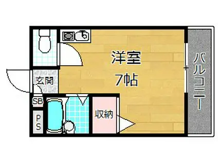 シャンテ中宮II(ワンルーム/3階)の間取り写真